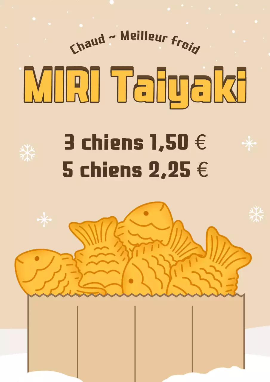 Publicité Beige Simple Snacks