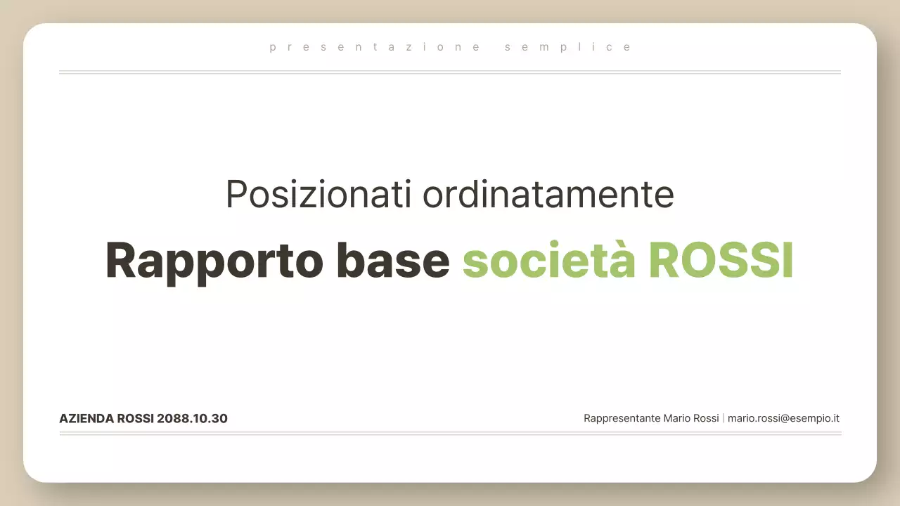 Descrizione del rapporto beige clean