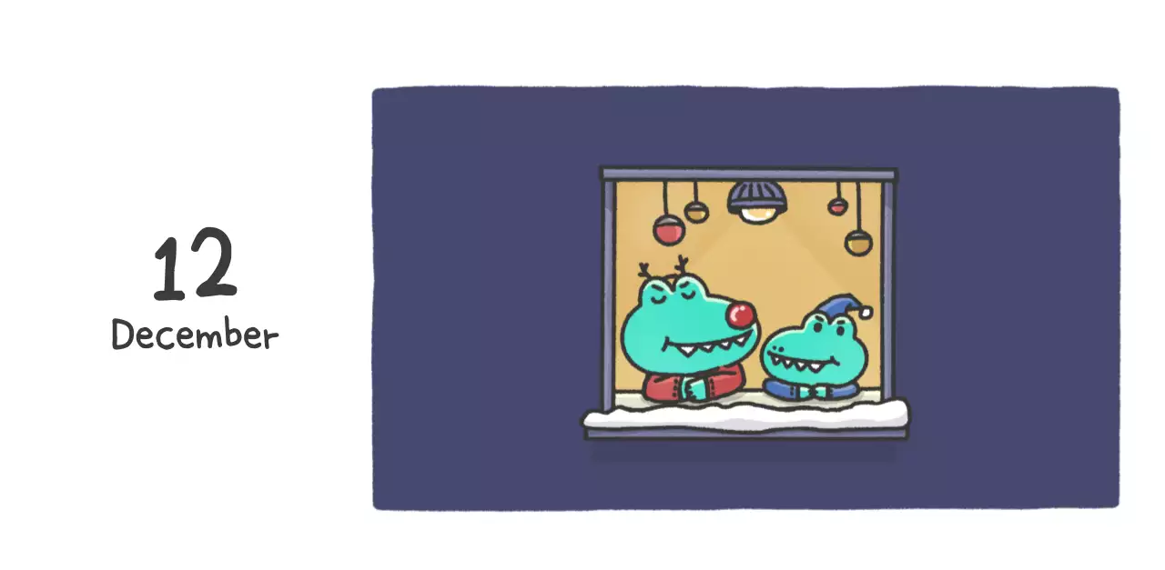 かわいいアゴイラストコンセプトのカレンダー