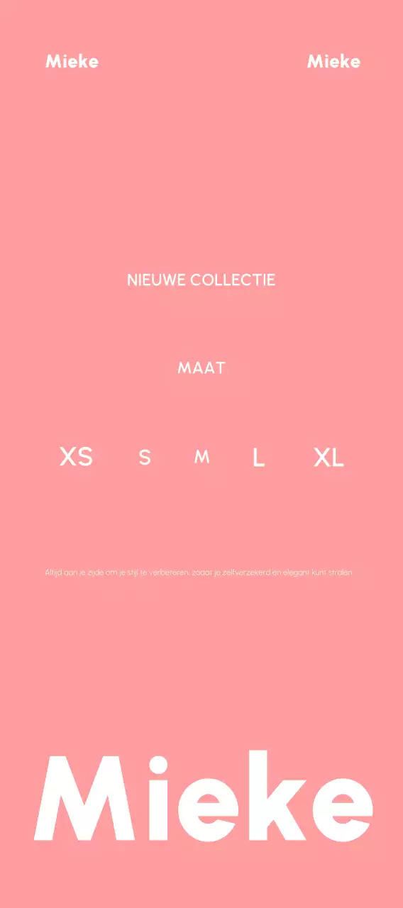 Roze moderne mode-advertentie