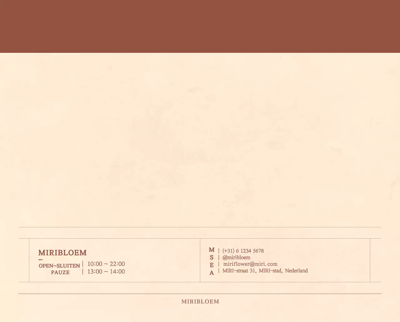 Een sentimentele bloemenkalender in lichtbruin en bruin wollen papierconcept