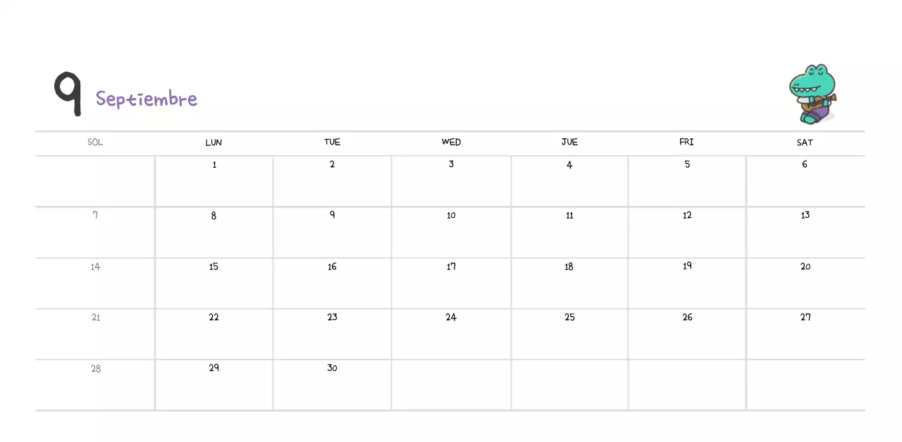 Un calendario con un bonito concepto de ilustración de Ago