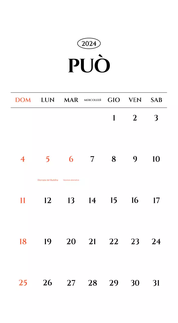 Calendario semplice con concetto di fotografia di viaggio emozionale in bianco e nero