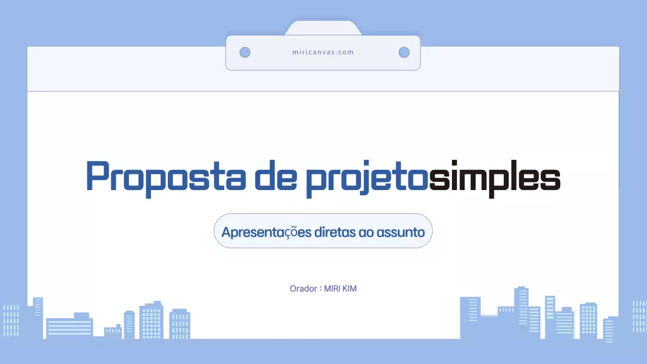 Planeamento de propostas simples em azul claro