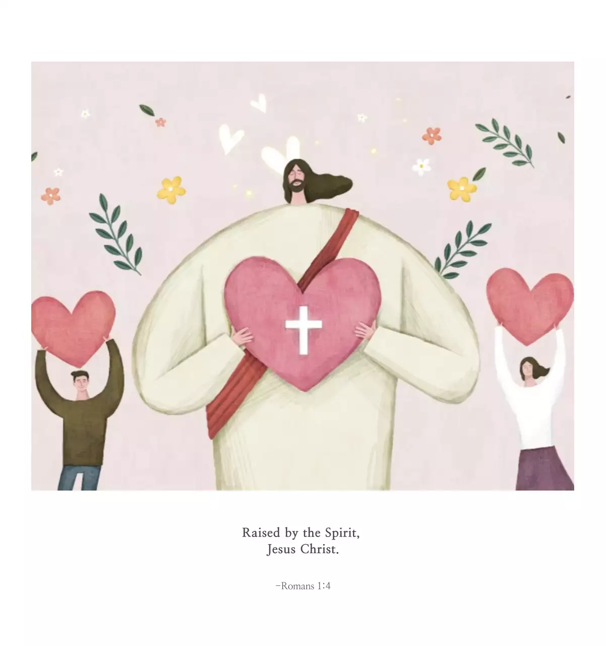 Ilustrasi gereja yang bersih dengan warna pastel