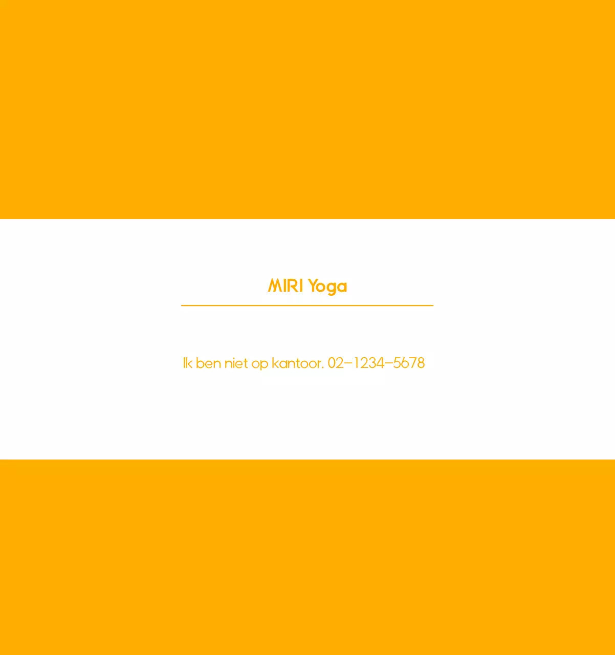 Oranje Minimalistische Yoga Promotiekalender