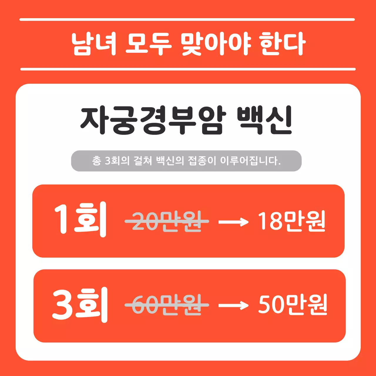 주황 심플 건강 안내