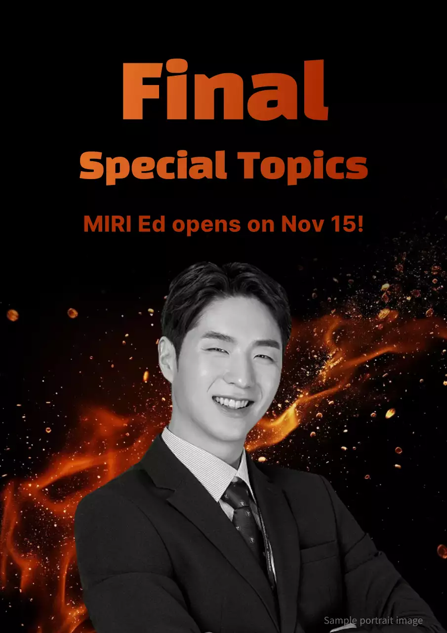 Poster thông báo về giáo dục hiện đại màu cam