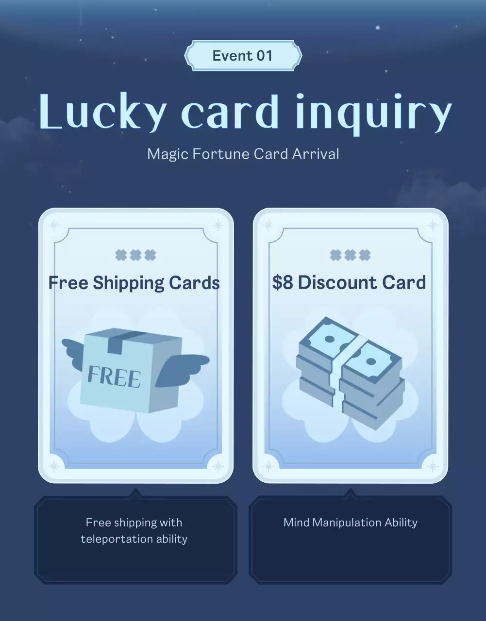 Blue Fantasy Sale Promotion Poster