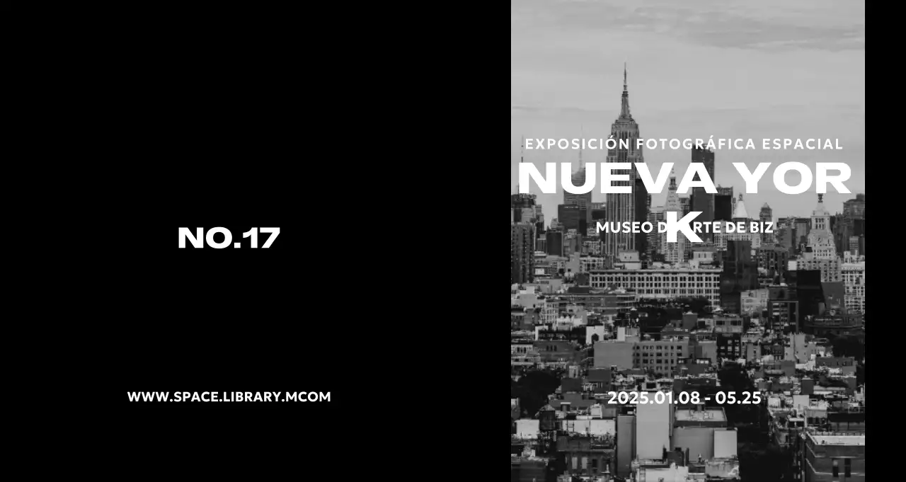 Promover una exposición de fotografía moderna en blanco y negro