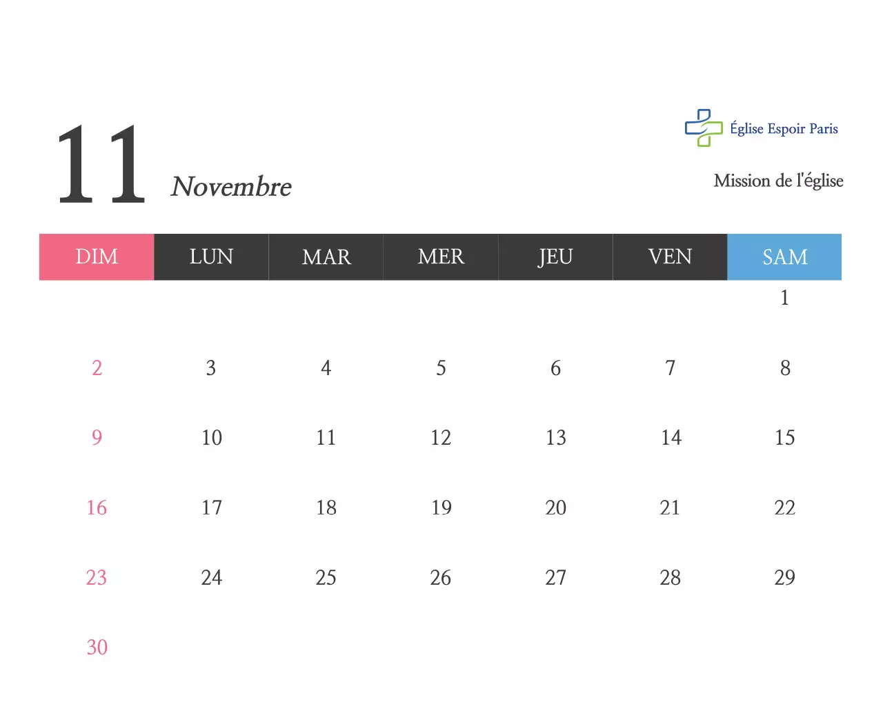 Calligraphie simple Promotion de l'église biblique