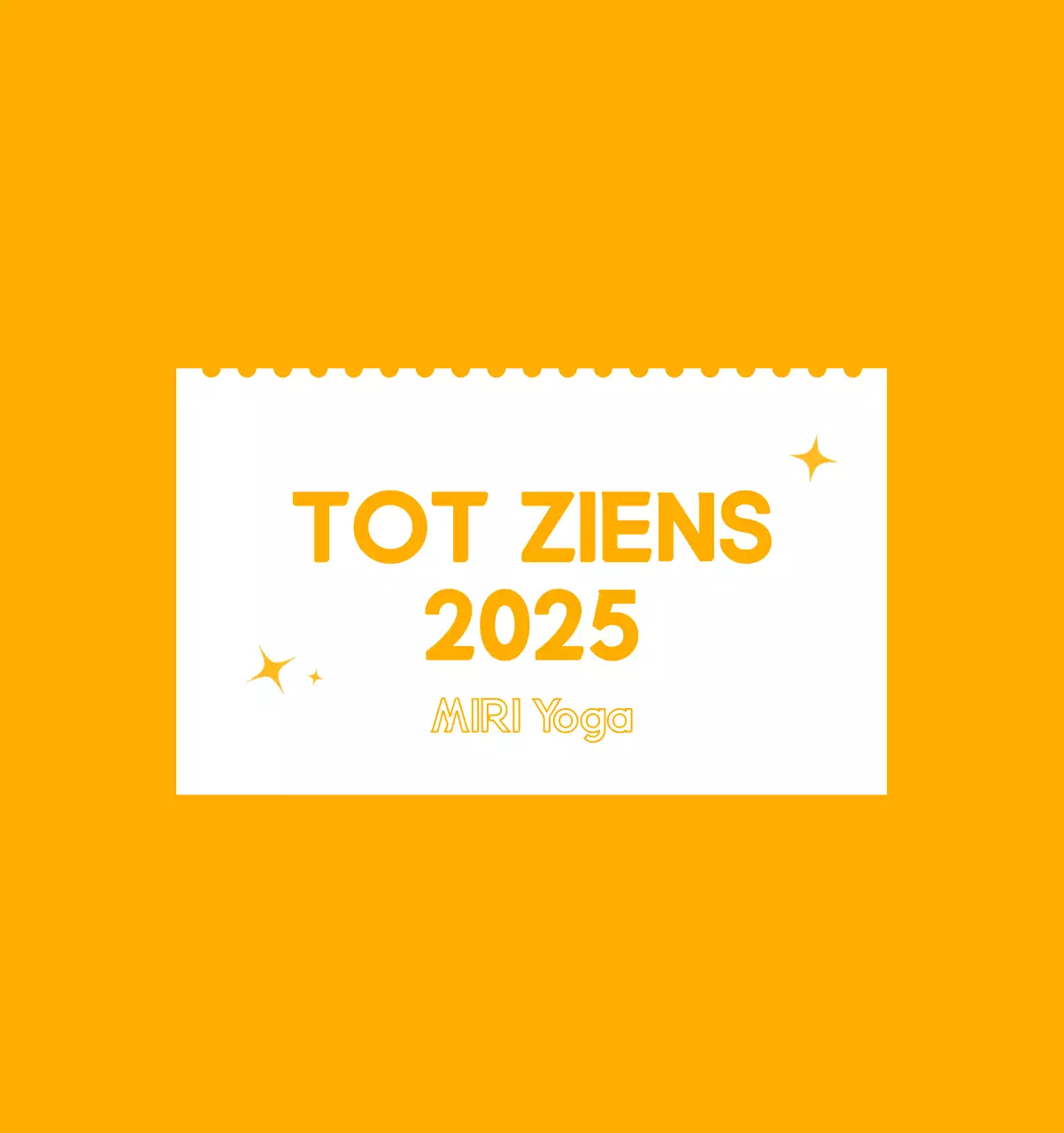 Oranje Minimalistische Yoga Promotiekalender