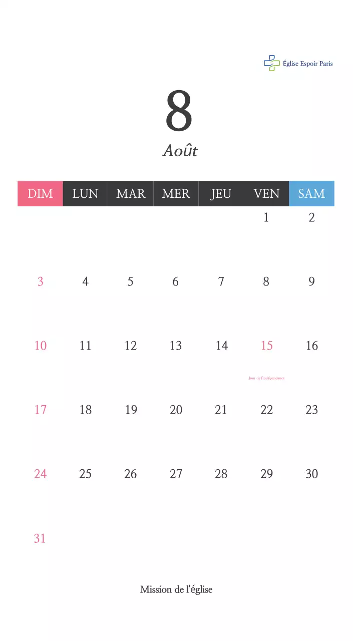 Calligraphie simple Promotion de l'église biblique