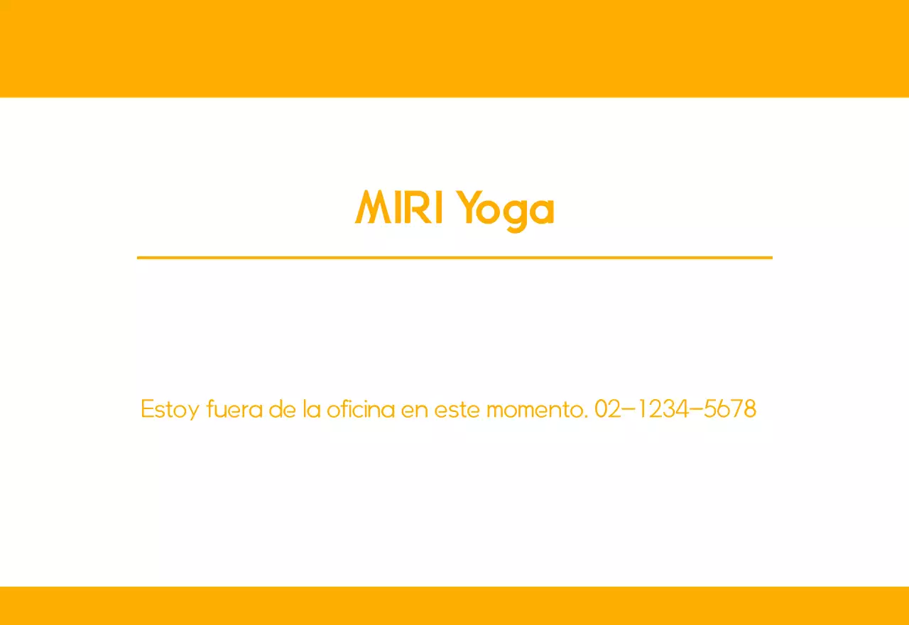 Calendario promocional de yoga minimalista naranja
