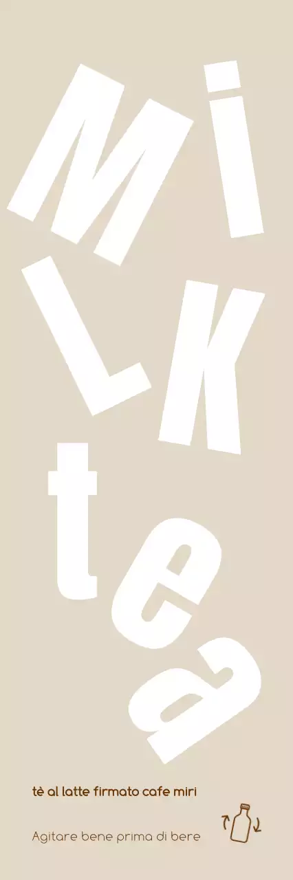 Pubblicità minimalista beige per bevande