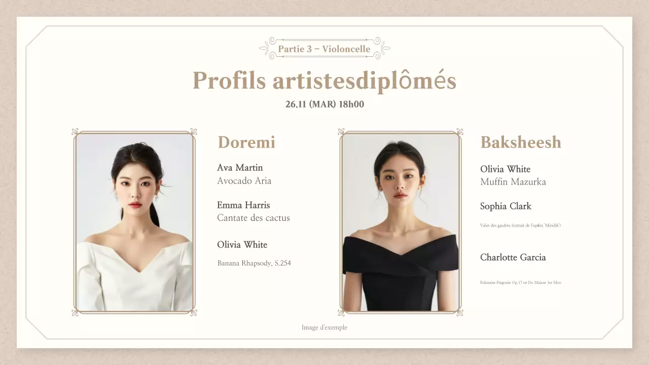 Beige Classical Guide des concerts