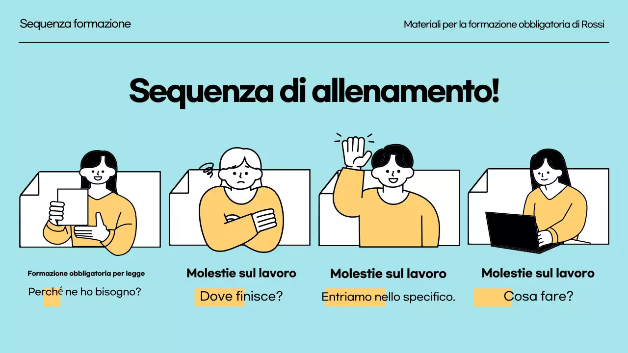 Formazione sulla prevenzione delle molestie sul luogo di lavoro Formazione obbligatoria