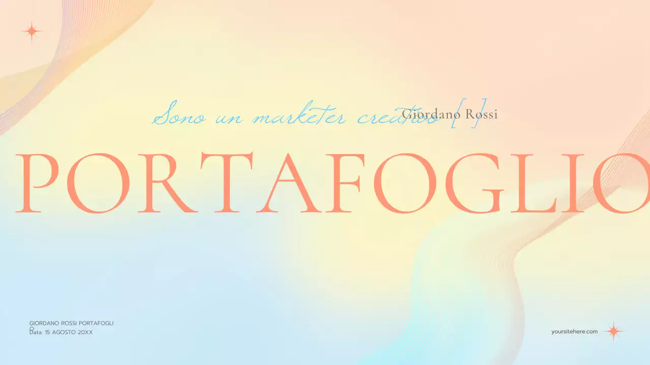 portfolio marketing elegante e pastello