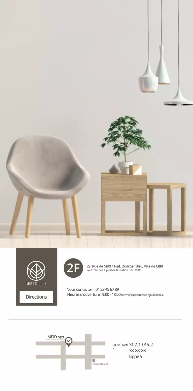 Calendrier intérieur minimaliste beige