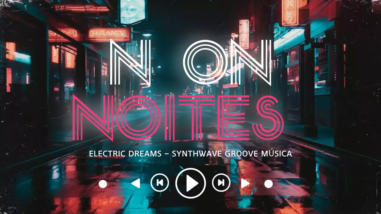 lista de reprodução de música retro neon