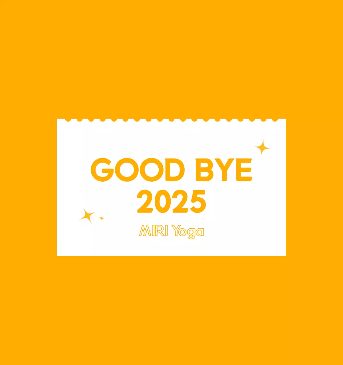 Orange Minimalist Yoga Promotional Calendar