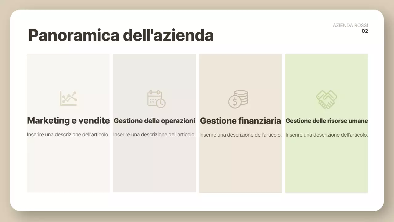 Descrizione del rapporto beige clean