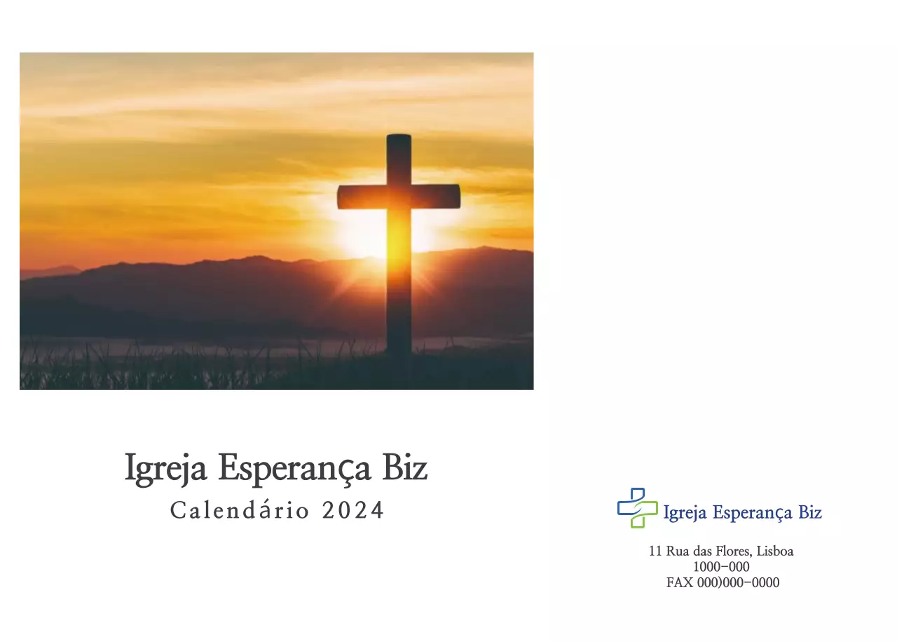 Caligrafia simples Promoção da igreja bíblica