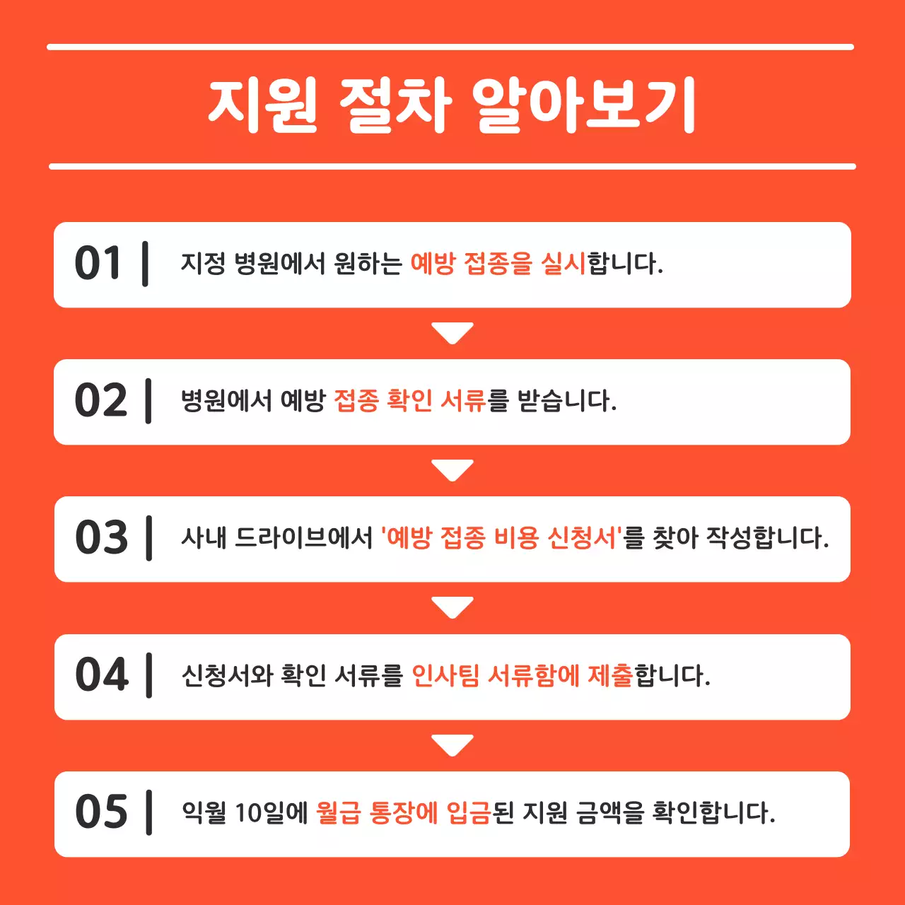 주황 심플 건강 안내