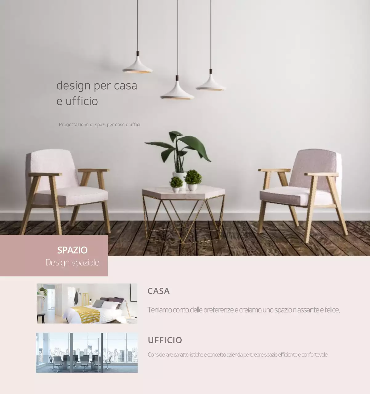 Calendario interno minimalista beige