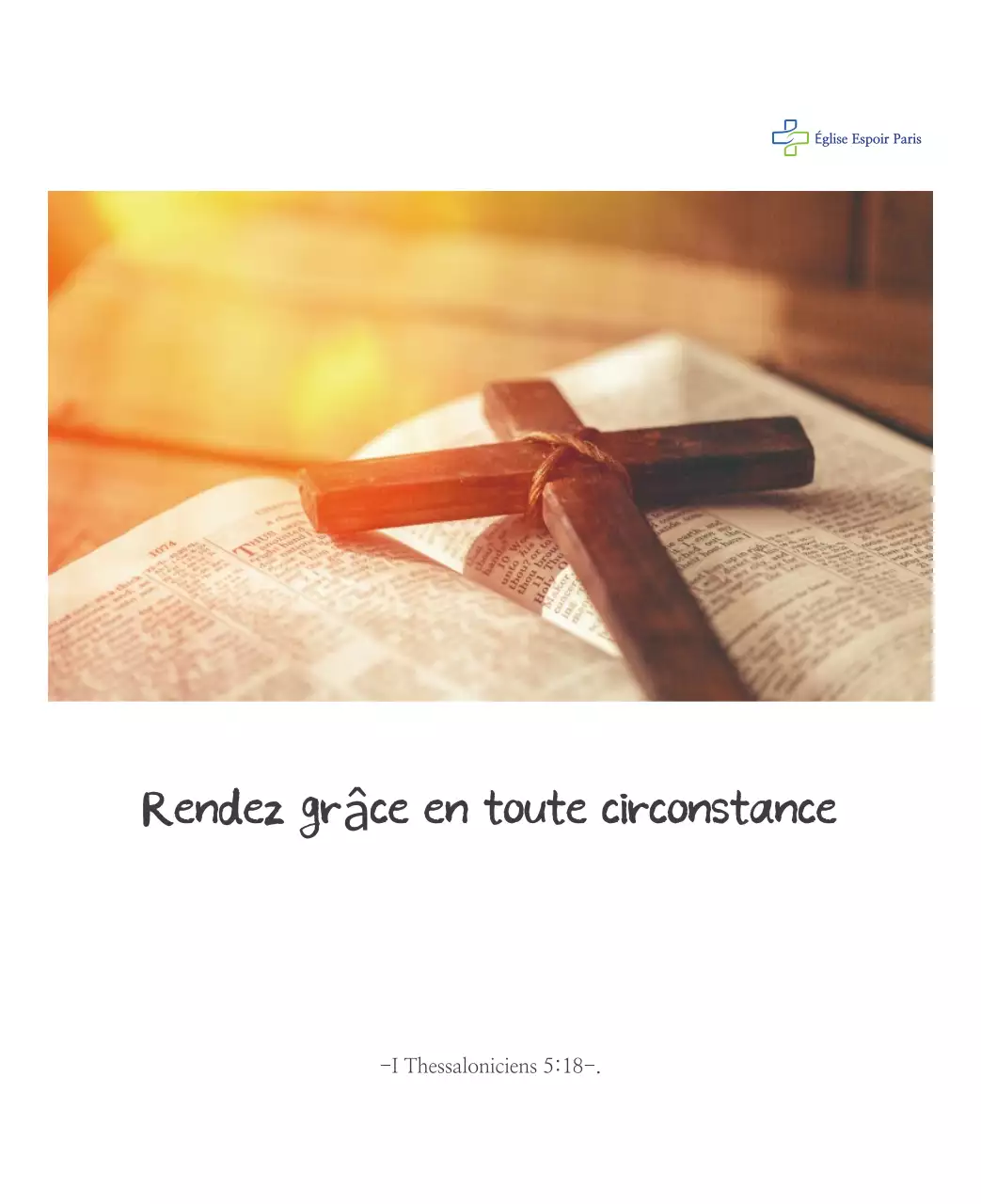 Calligraphie simple Promotion de l'église biblique