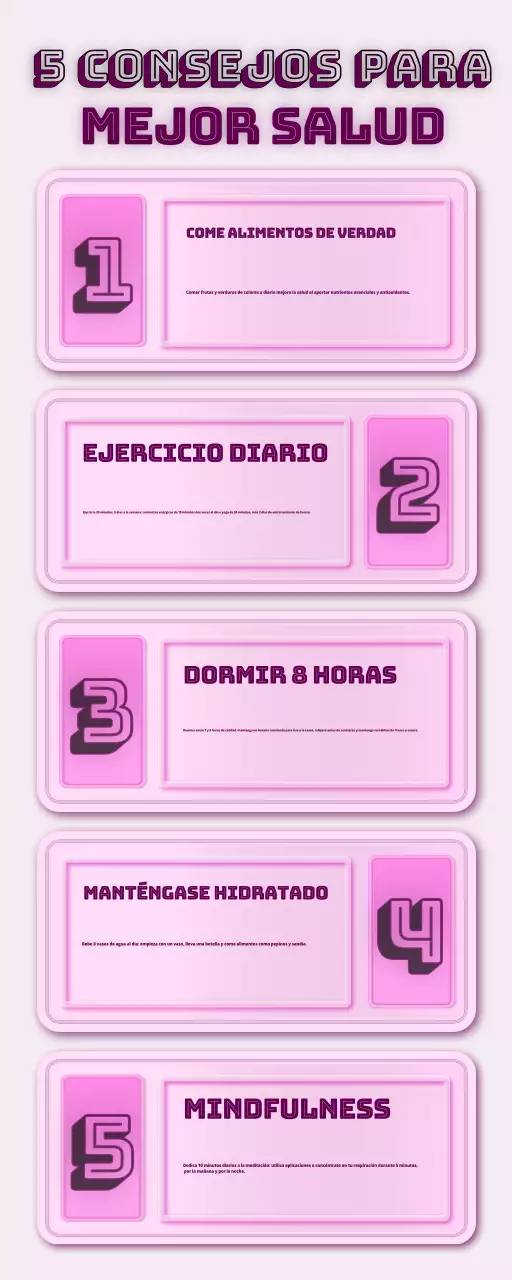 guía rosa de hábitos básicos de salud