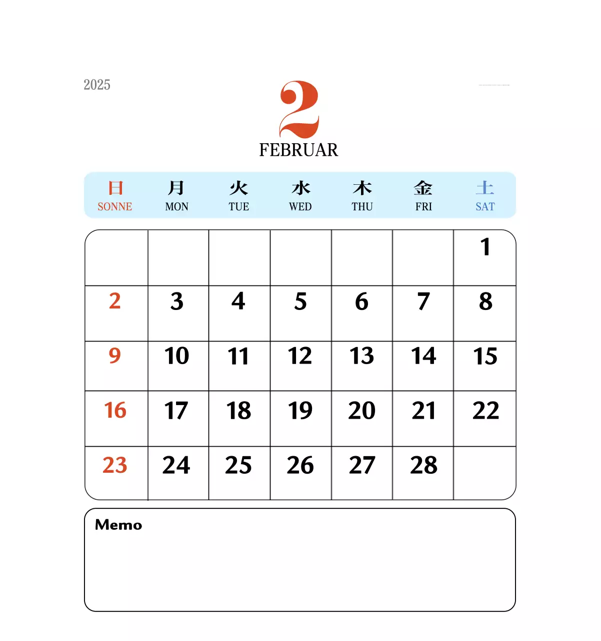 Retro-Konzept Erinnerungskalender in rot