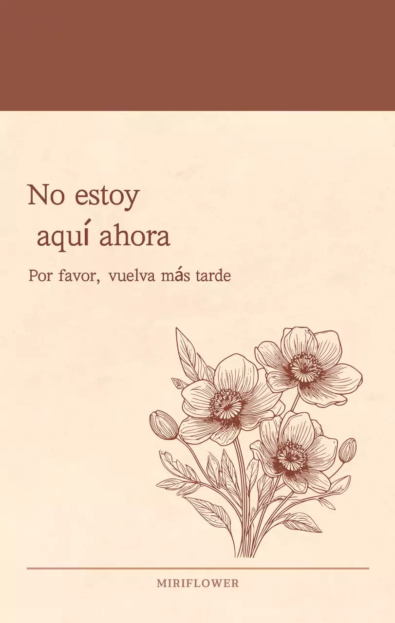 Un calendario sentimental de floristería en papel de lana marrón claro y marrón concepto