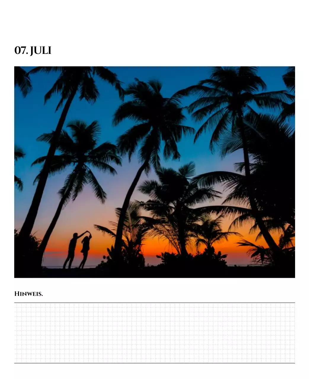 Einfacher Kalender mit schwarzer und weißer emotionaler Reisefotografie Konzept