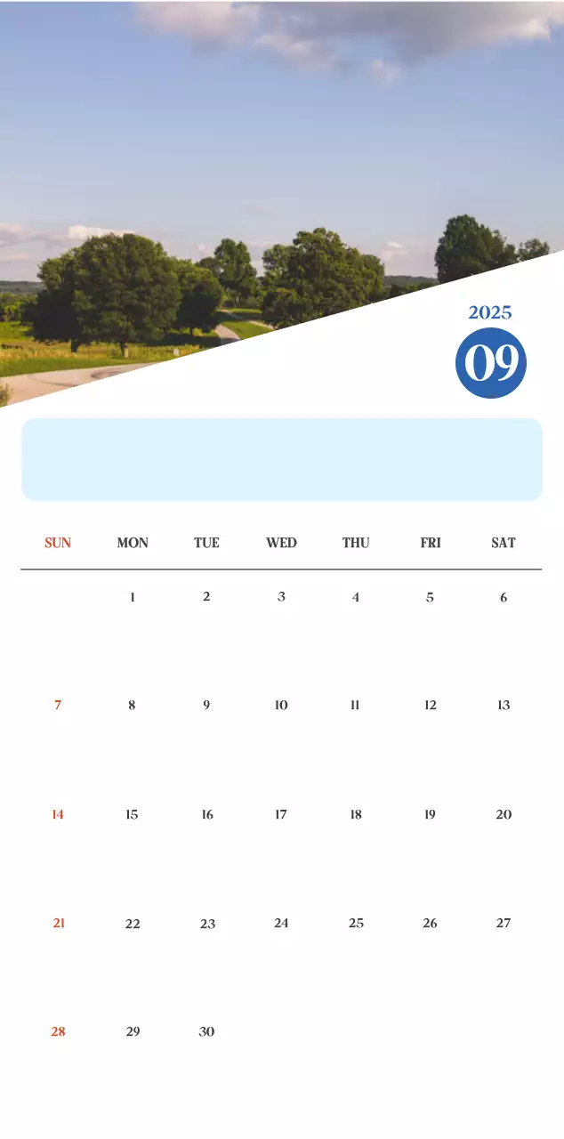 Kalender Rumah Sakit Modern Biru