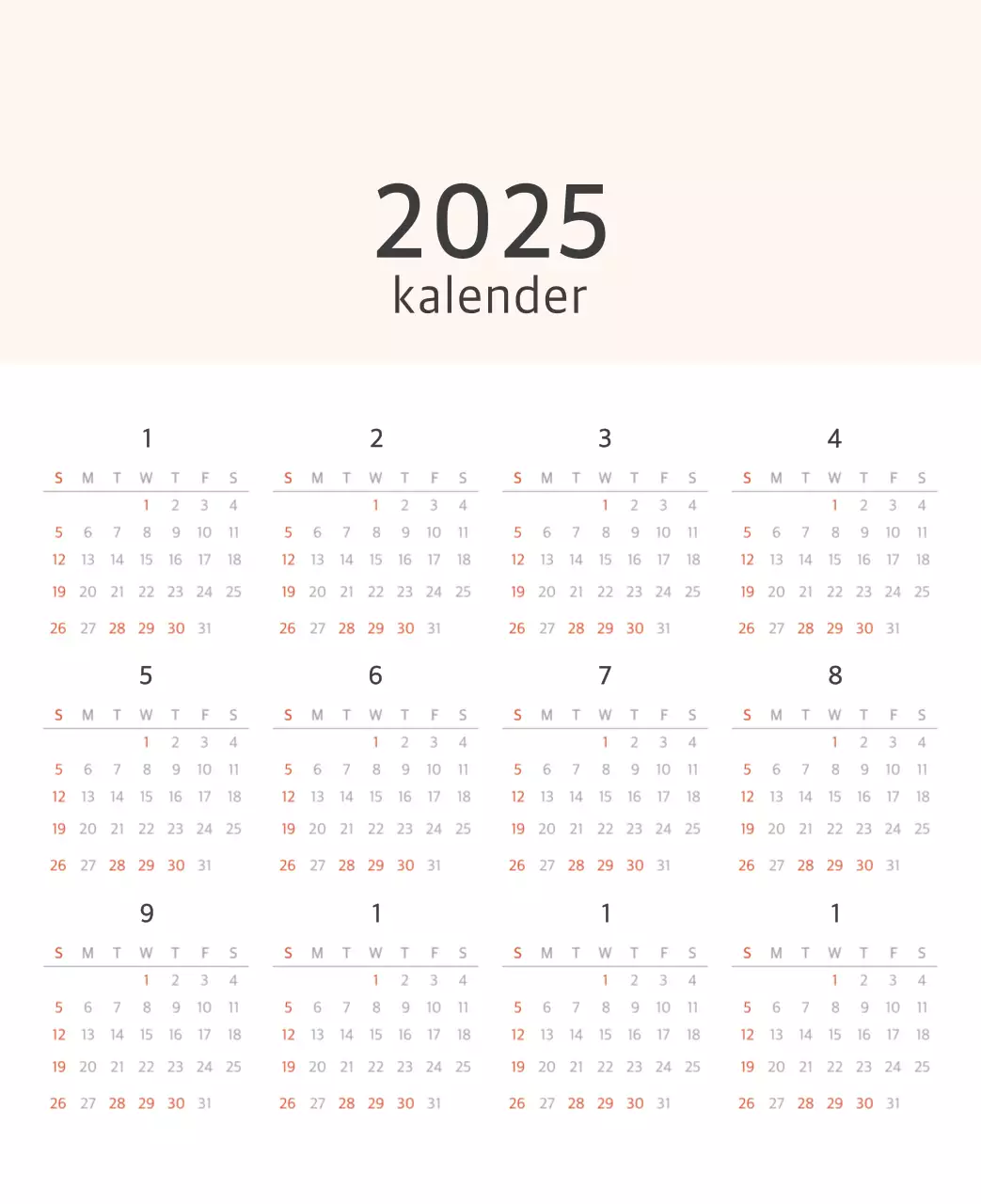 Witte schone botanische natuurkalender