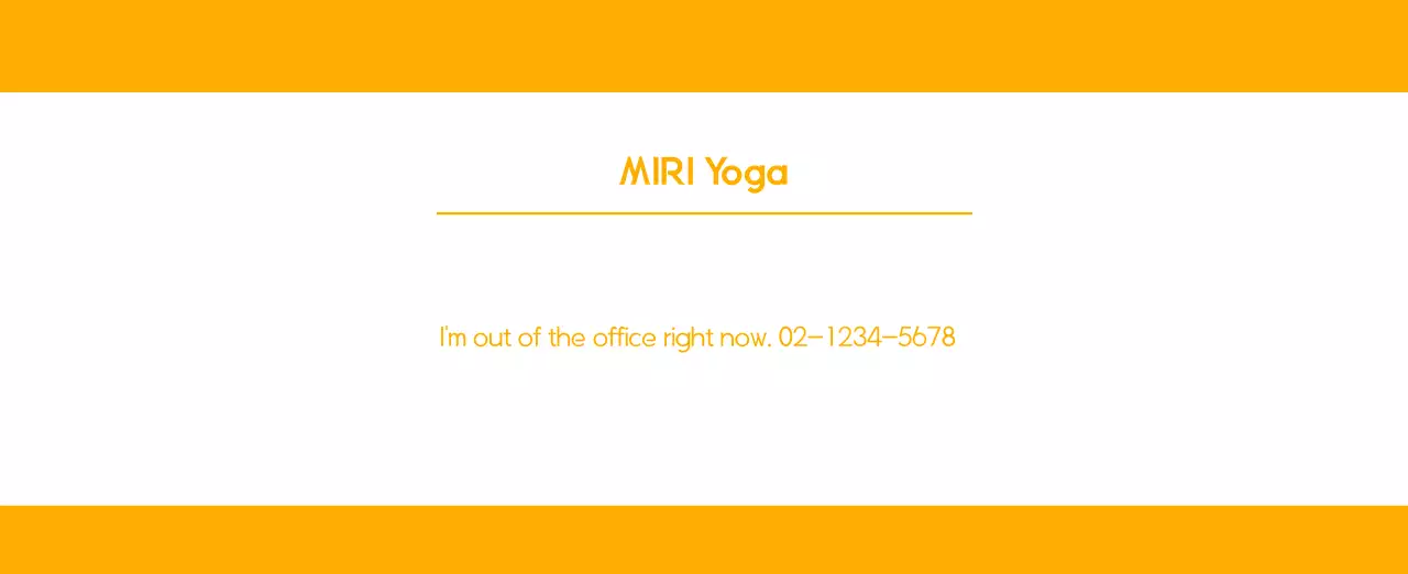 Orange Minimalist Yoga Promotional Calendar
