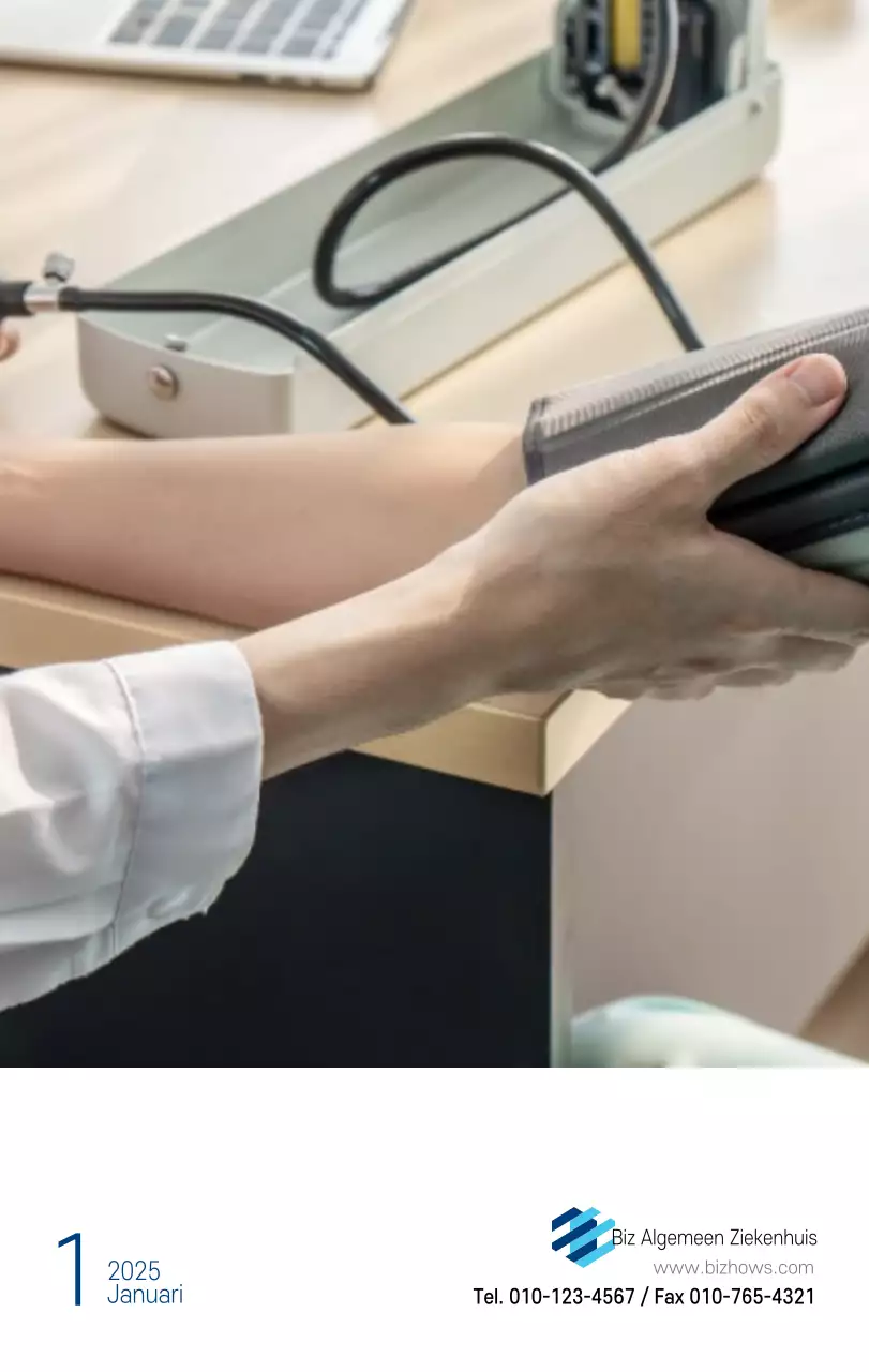 Navy Witte Eenvoudige Ziekenhuis Promotiekalender