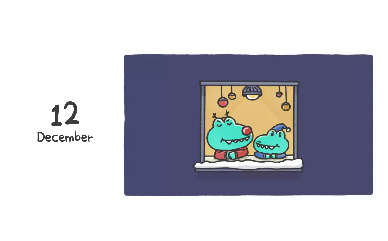 Een kalender met een schattig Ago-illustratieconcept