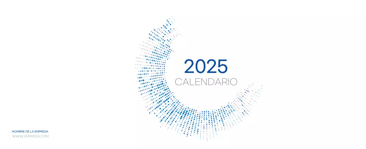 Calendario moderno azul Promociones de empresa