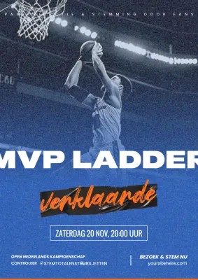 aankondiging blauw modern basketbal