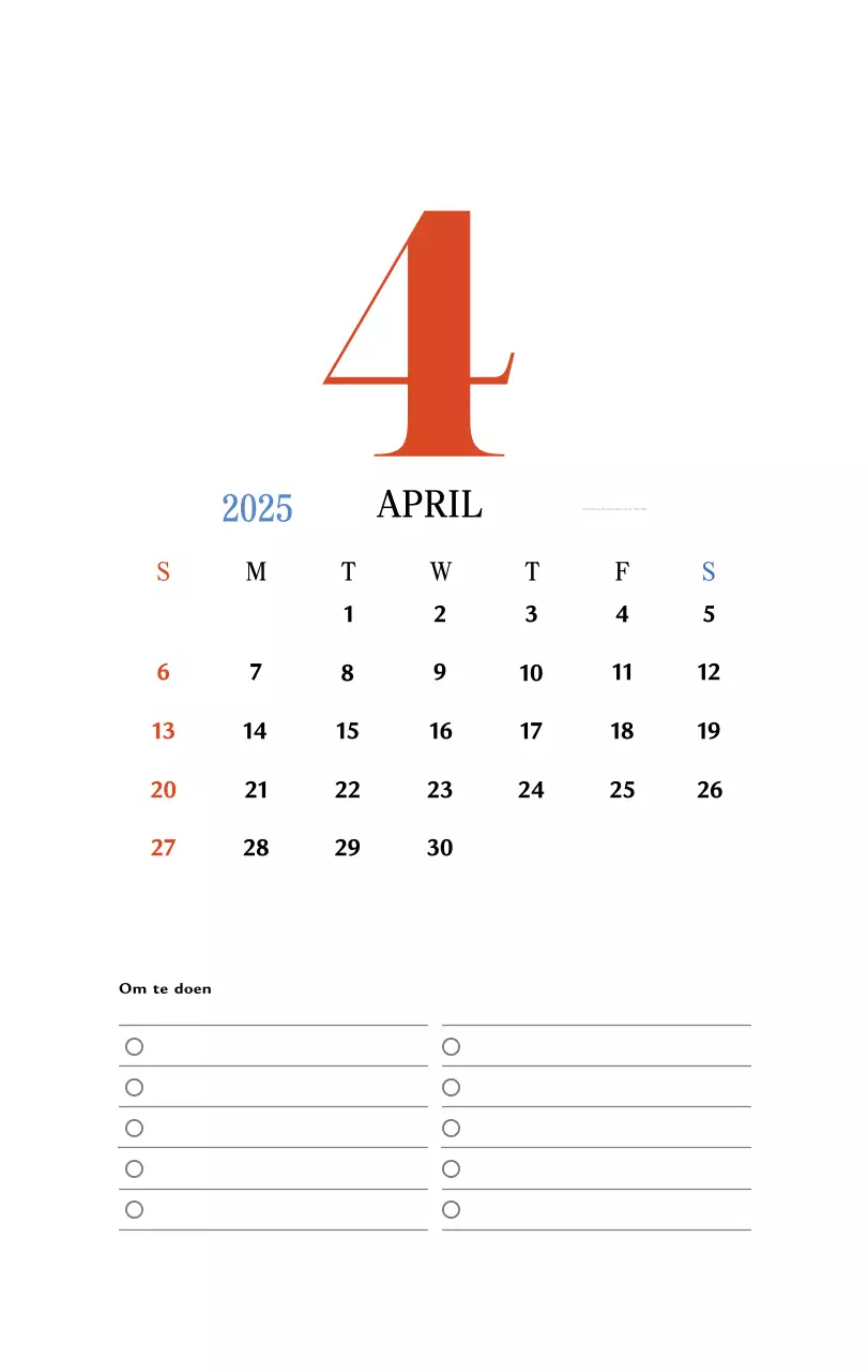 Retro concept memory kalender in rood