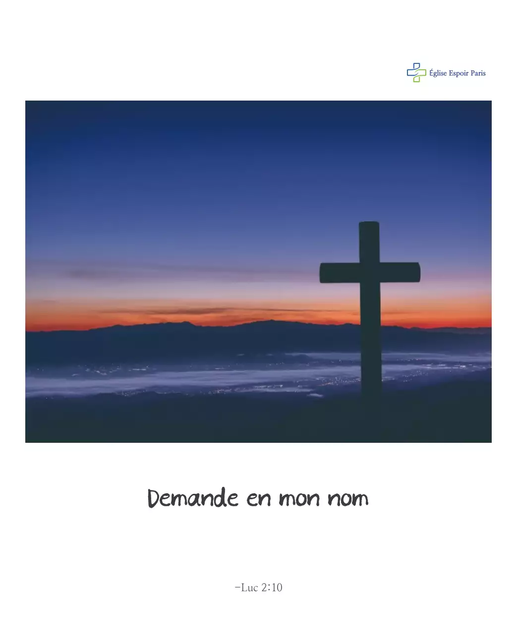 Calligraphie simple Promotion de l'église biblique