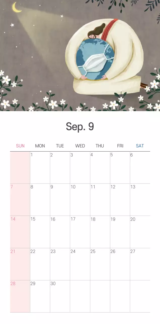 Ilustrasi gereja yang bersih dengan warna pastel