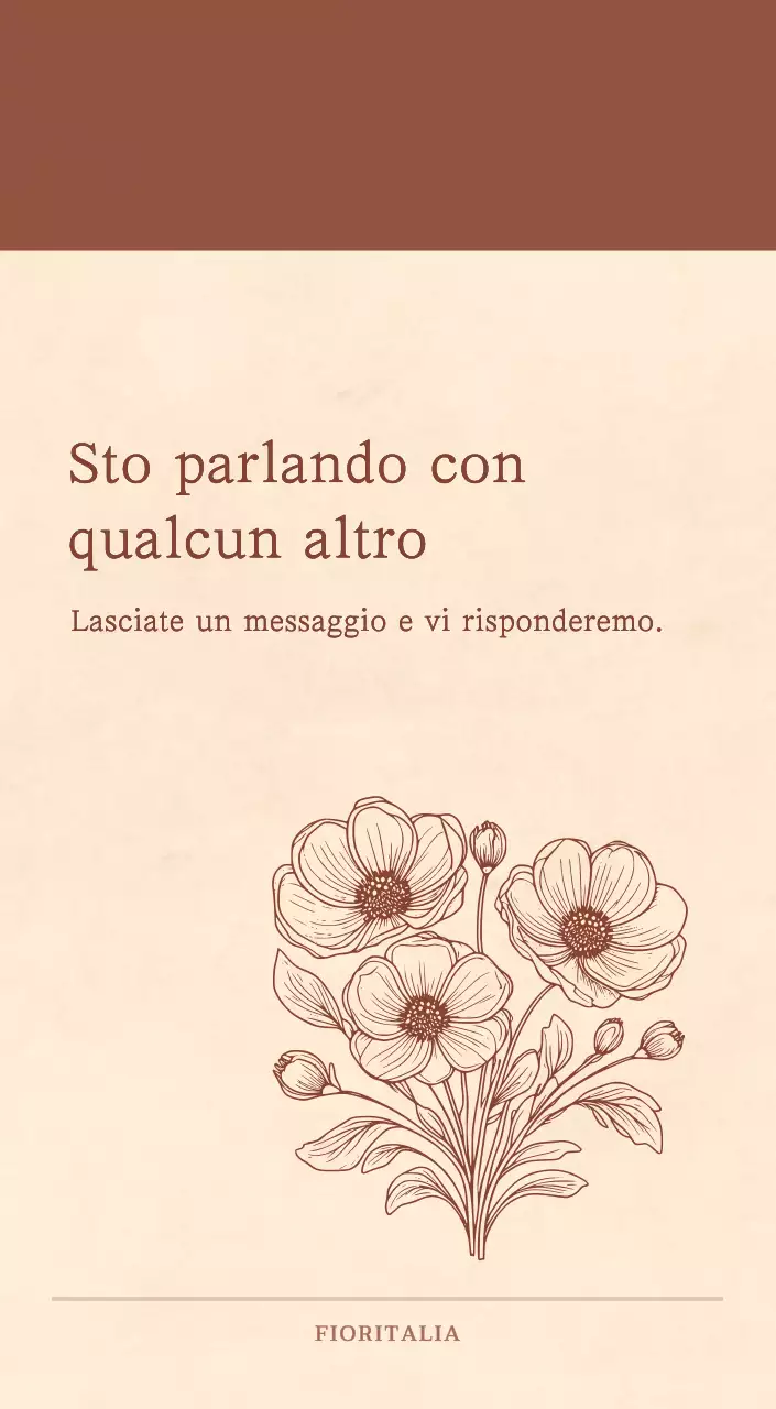 Un calendario sentimentale per fioristi in carta di lana marrone chiaro e marrone.