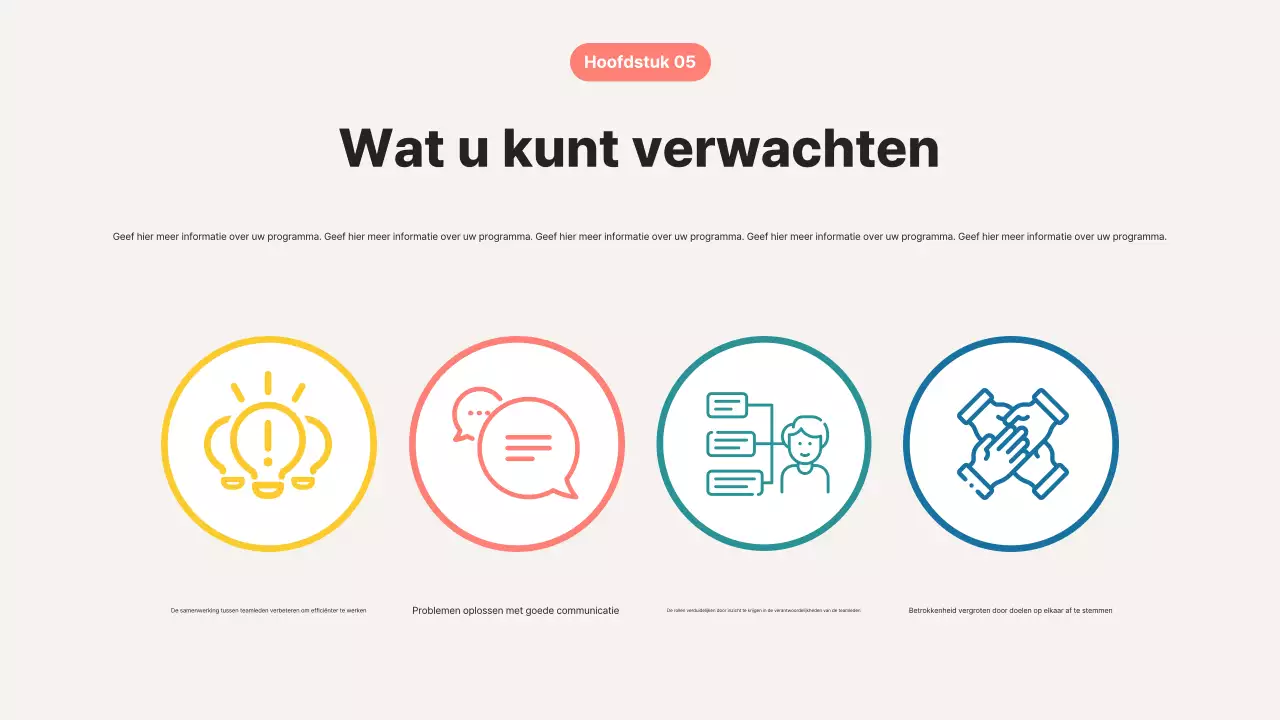 Beige Modern Over Ons Beschrijving