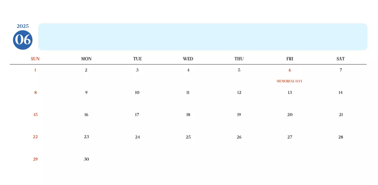 Blue Modern Hospital Calendar