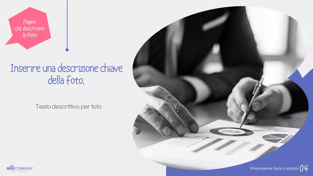 Guida alla presentazione blu semplice