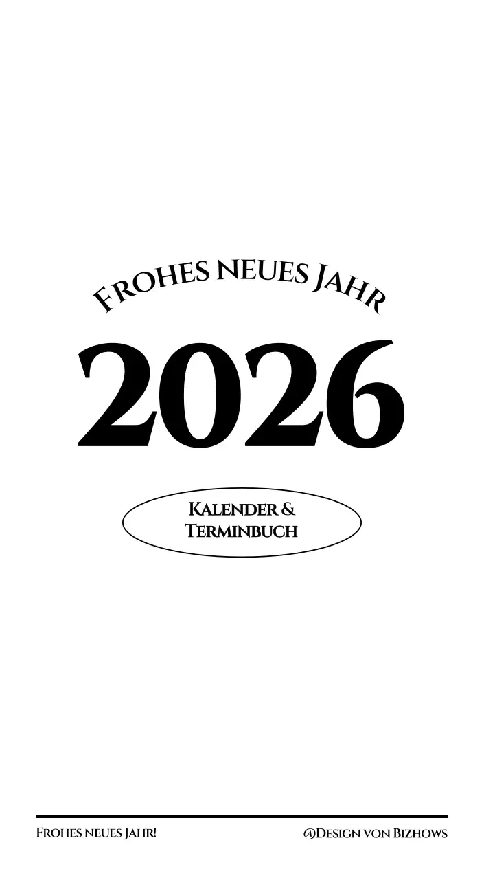 Einfacher Kalender mit schwarzer und weißer emotionaler Reisefotografie Konzept