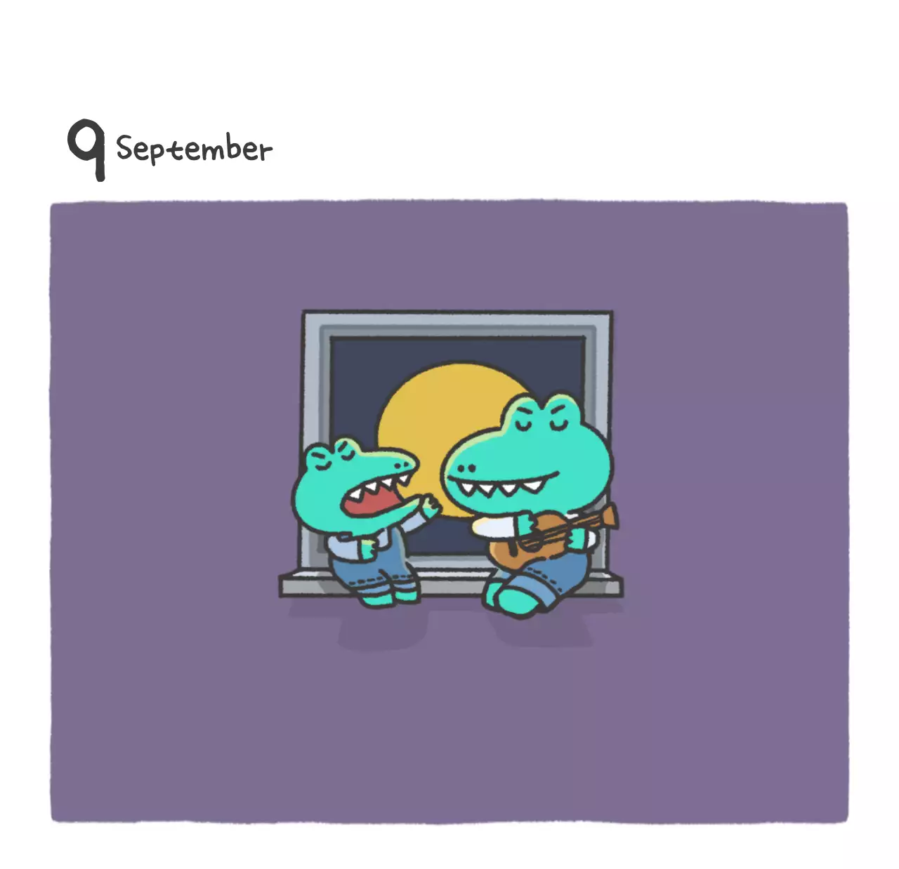 Ein Kalender mit einem niedlichen Ago-Illustrationskonzept